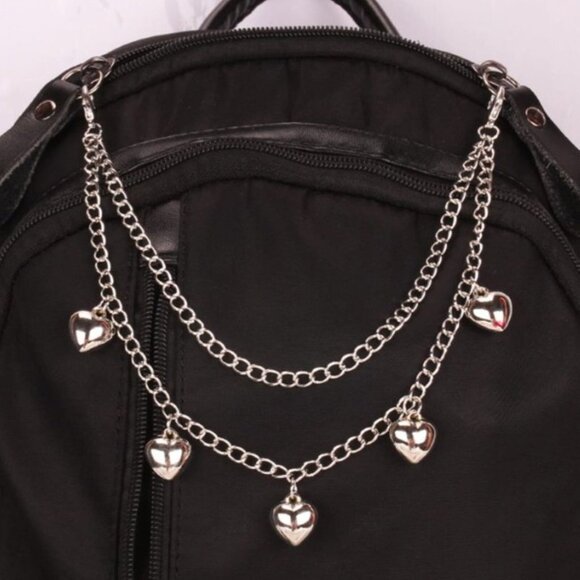 Double Layer Heart Charm Pendant – Purse, Handbag, Clutch, or Keychain Accessory - Picture 1 of 3